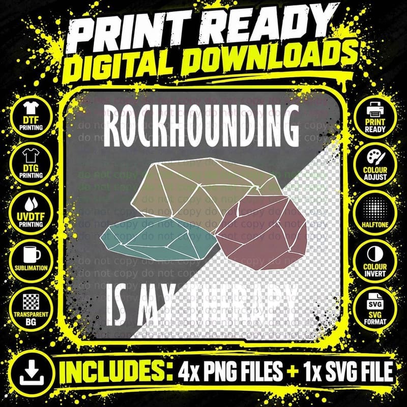 Rockhounding Rocks and Minerals T-Shirt Png SVG Digital Bundle