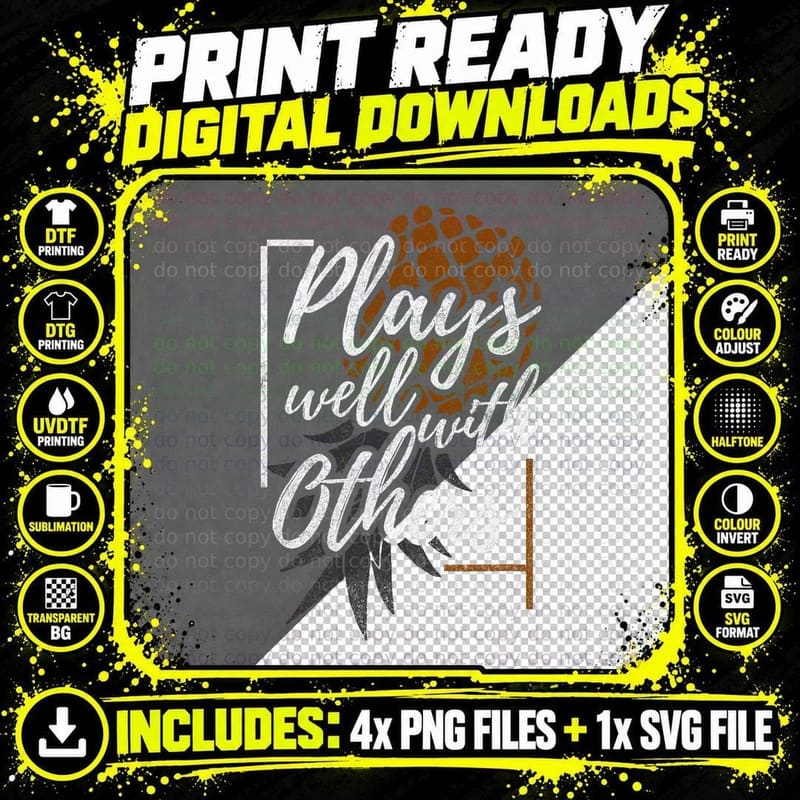 Sci-Fi Dimension Pineapple Swinger T-Shirt Png SVG Digital Bundle