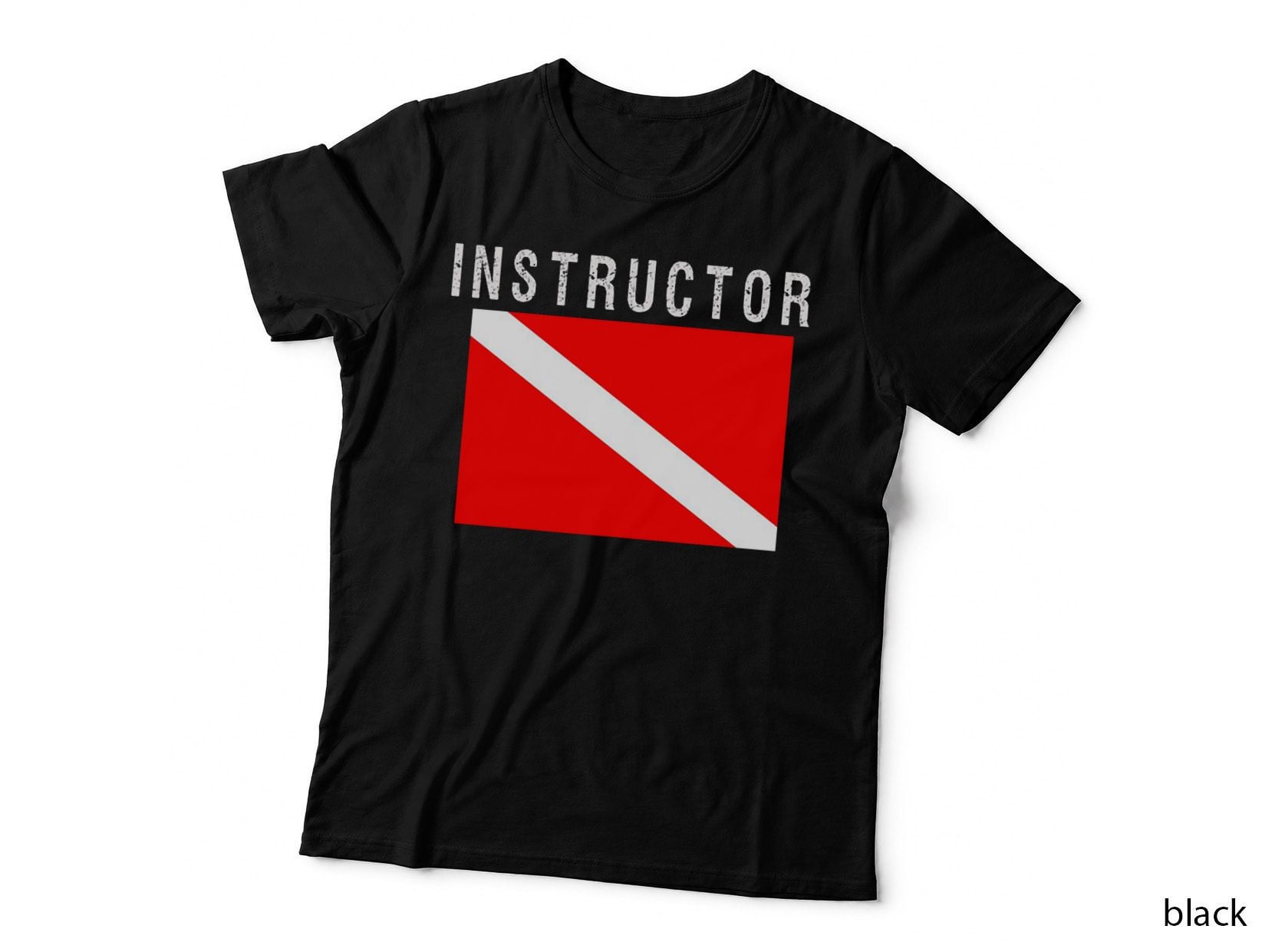 Scuba Diving Instructor Dive Flag T-Shirt, Nautical Style, Diver Gift Idea