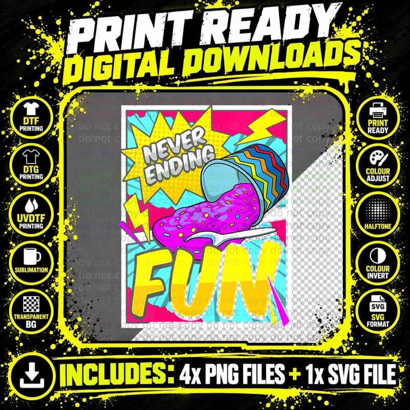 Slime Making Fun T-Shirt, Girls Slime Party Png SVG Digital Bundle