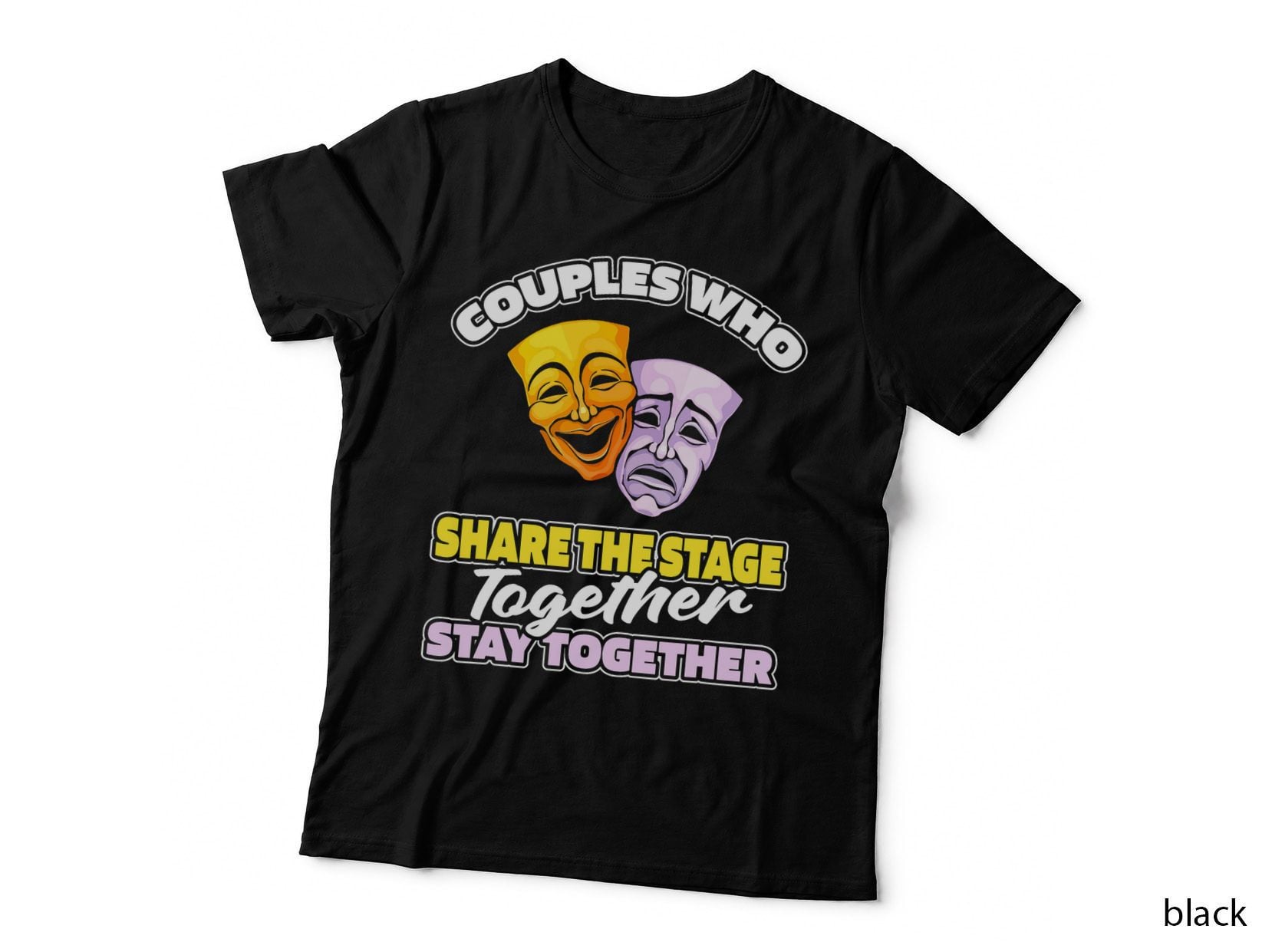 Theatre Couple Acting Stage T-Shirt, Romantic Comedy Theme