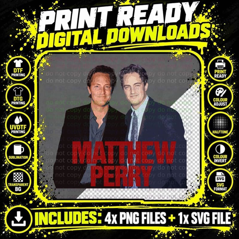 Tribute to Matthew Perry T-Shirt, Matthew Perry Fan Png SVG Digital Bundle