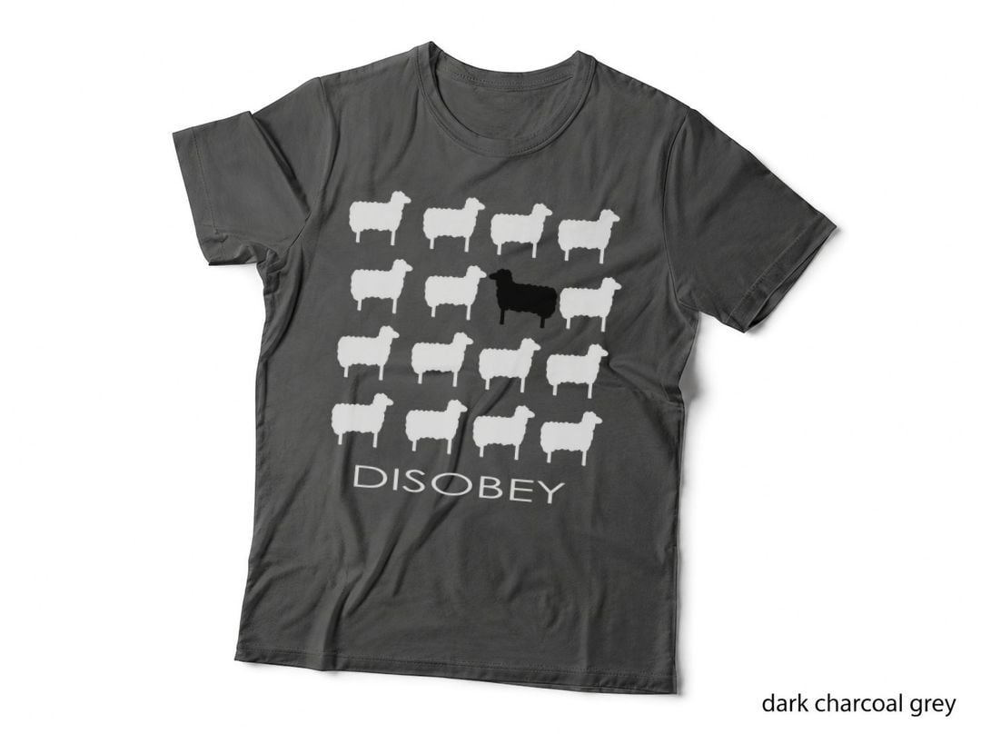 White and Black Sheep Disobey Empowering Resistance, Graphic T-Shirt