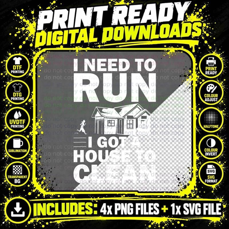 Cleaner Outfit Housekeeper Cleaning House Domestic Png SVG Digital Bundle