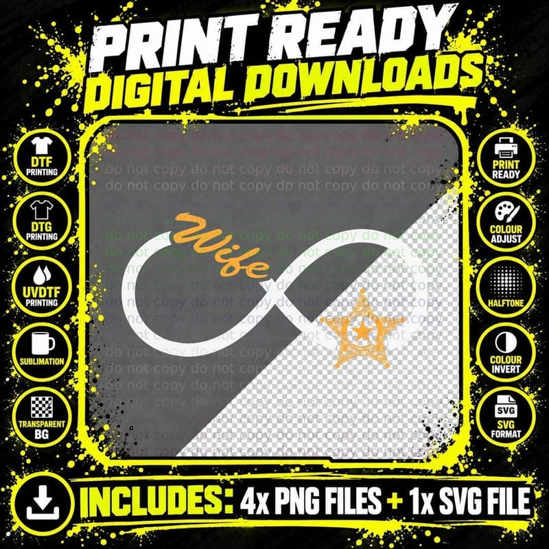Deputy Sheriff Wife T Infinity Sheriff Deputy Gifts Png SVG Digital Bundle