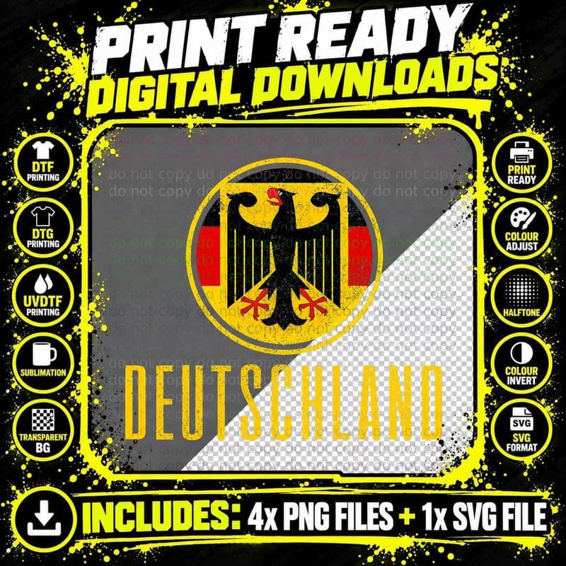 Germany Deutschland GER German Flag Oktoberfest Fan Png SVG Digital Bundle