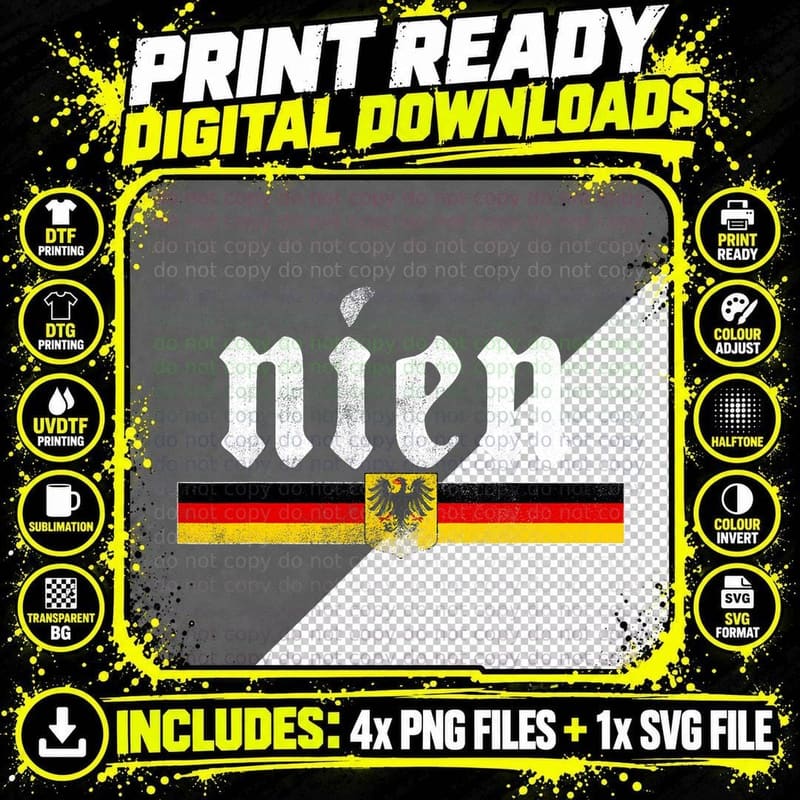 Mens Nein German Saying Germany Oktoberfest Costume Png SVG Digital Bundle