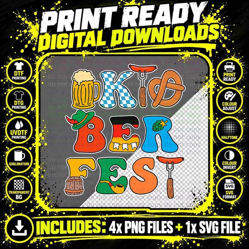 Oktoberfest German Germany Octoberfest T-Shirt Png SVG Digital Bundle