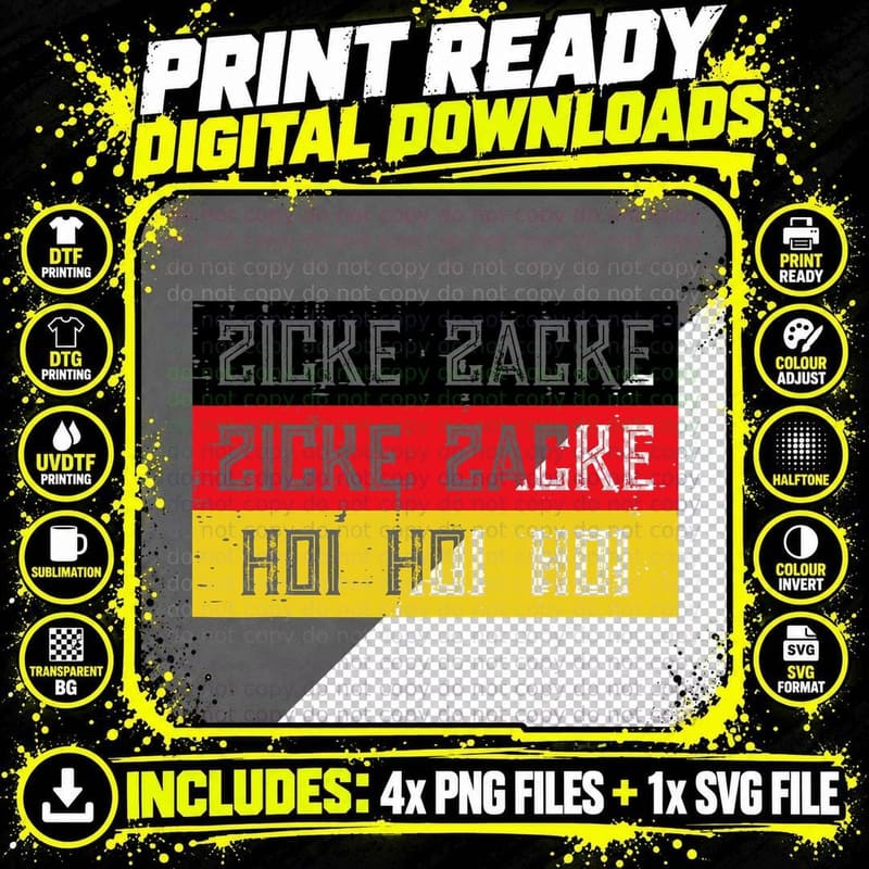 Oktoberfest Zicke Zacke Hoi German Costume Women Men Png SVG Digital Bundle