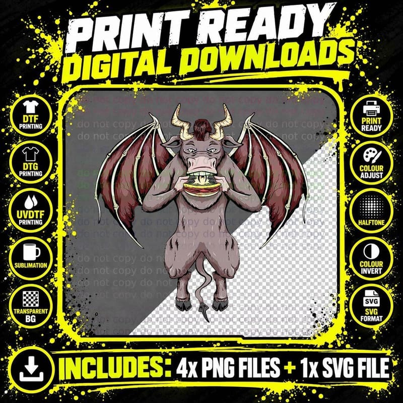 Pork Roll New Jersey Devil NJ State Original Art Design Png SVG Digital Bundle
