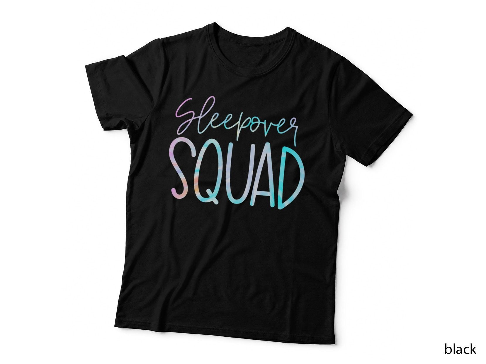 Sleepover Squad Slumber Party Crew Pajama BFF Bestie Tie Dye T-Shirt