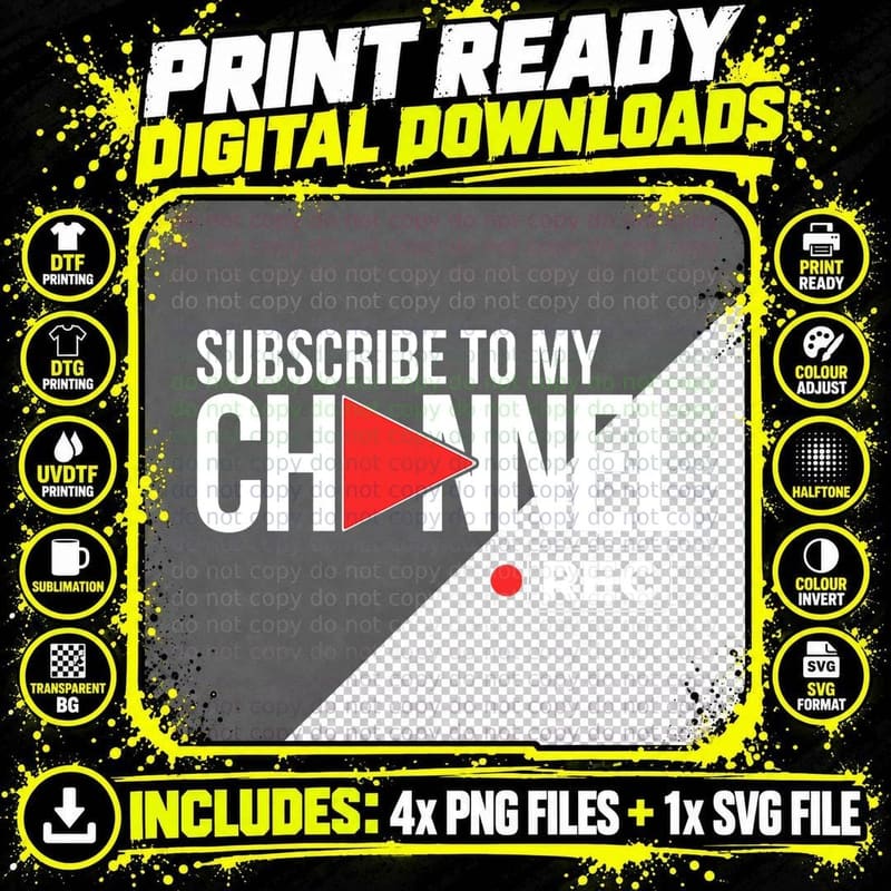 Video Sharing for Online Streaming Content Creators Png SVG Digital Bundle