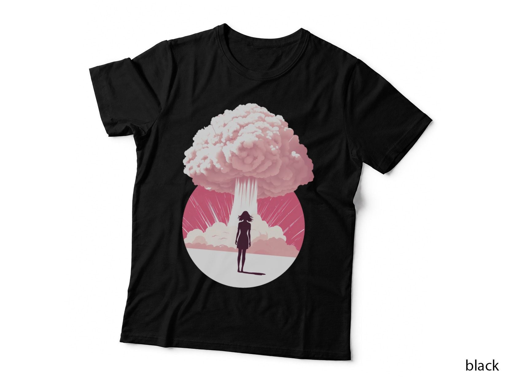 Atomic Cloud Explosion T-Shirt, Futuristic Art Print, Sci-Fi Aesthetic