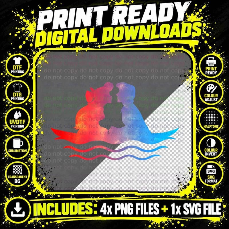 Boat Ride Kiss T-Shirt Png SVG Digital Bundle