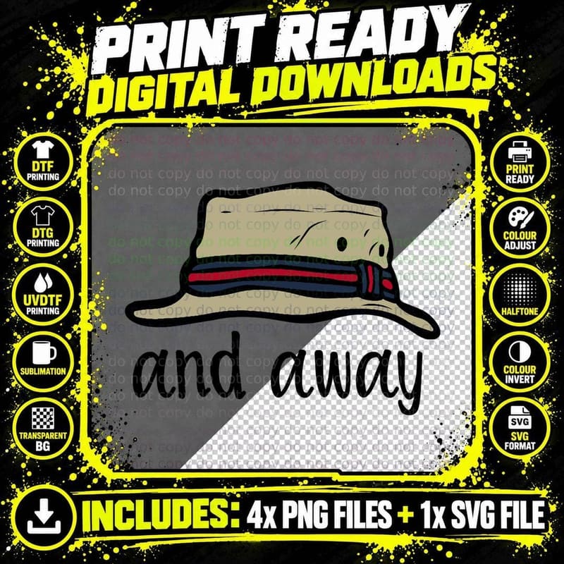 Bob Mortimer and Away Ted T-Shirt Png SVG Digital Bundle