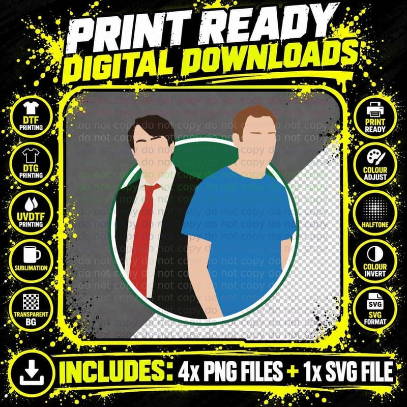 Business Man & Casual Guy T-Shirt, Professional vs Png SVG Digital Bundle