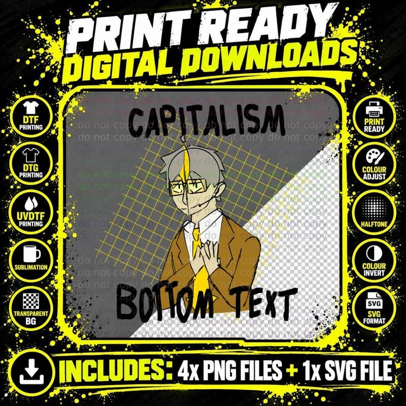 Capitalism T-Shirt, Political Statement Png SVG Digital Bundle