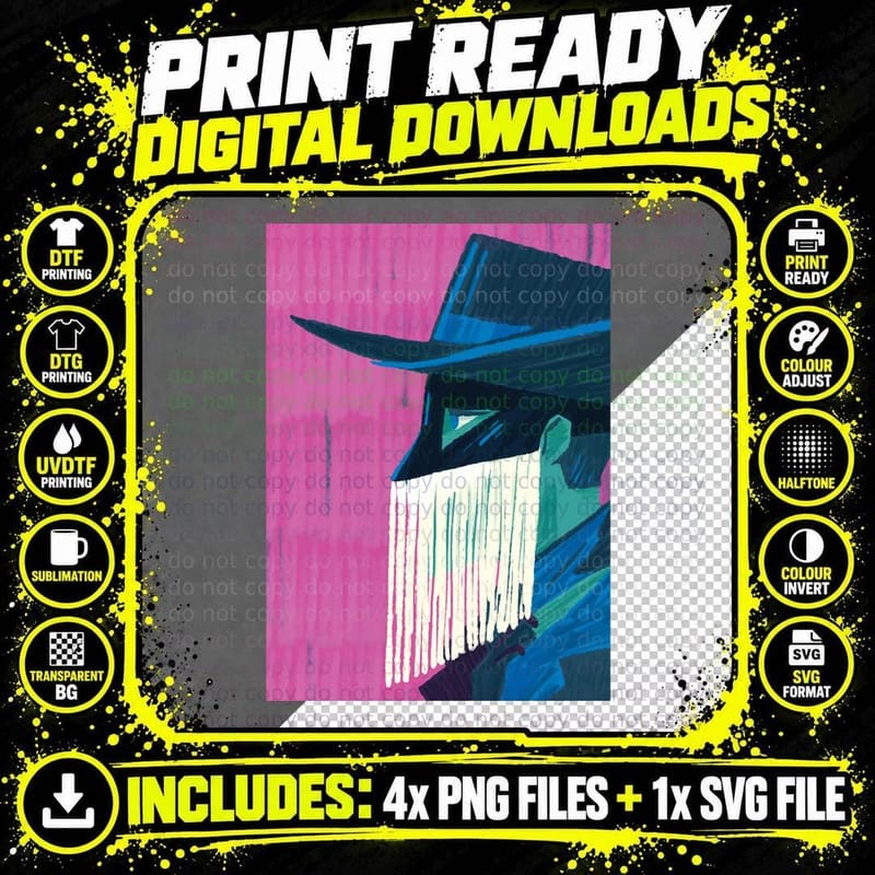 Curse of the Blackened Eye Diptych (Orville Peck) T-Shirt Png SVG Digital Bundle