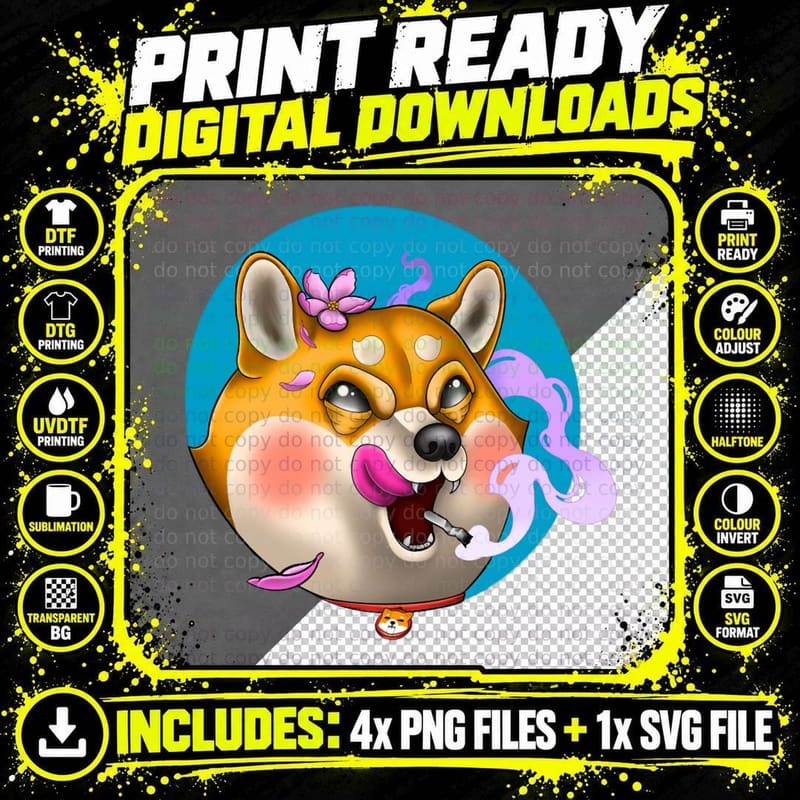 Cute Shiba Doge T-Shirt Png SVG Digital Bundle