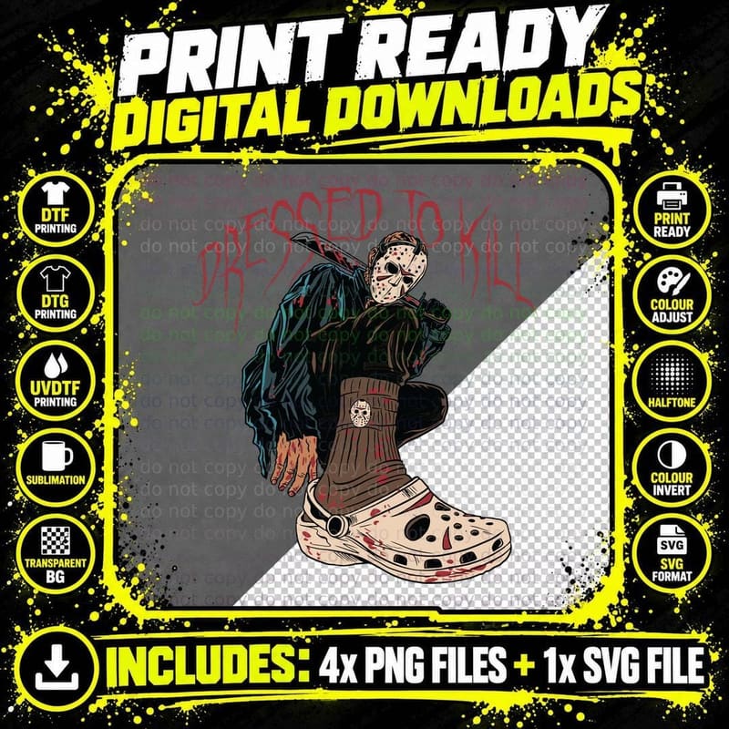 DRESS TO KILL T-Shirt Png SVG Digital Bundle