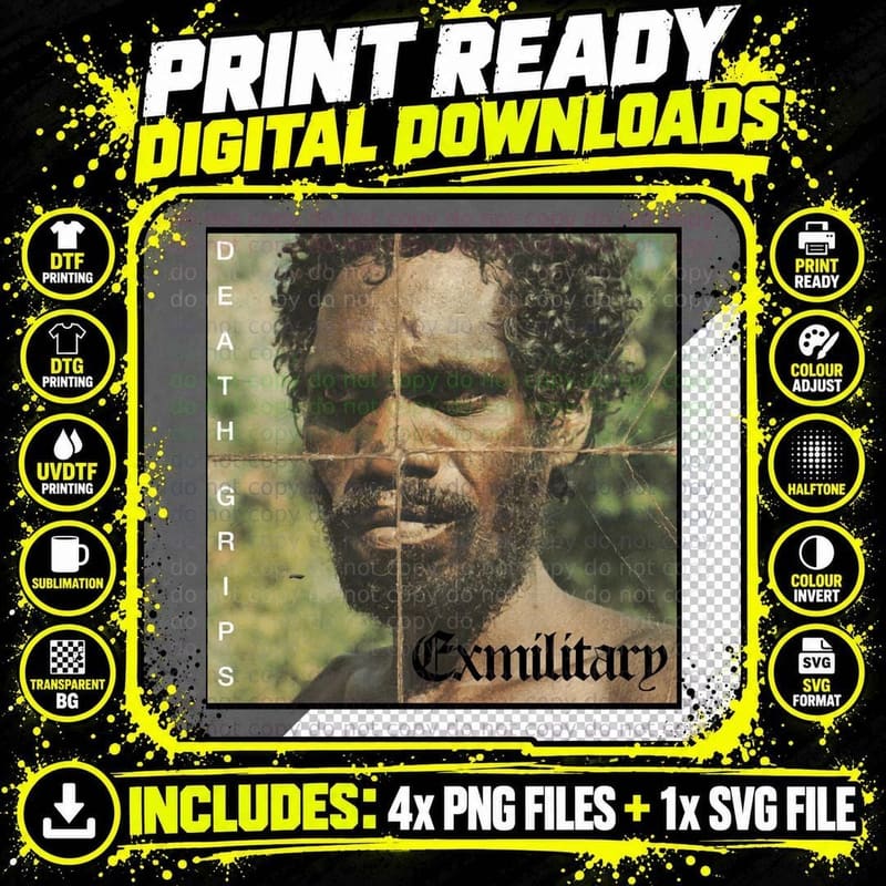 Death Grips Exmilitary T-Shirt Png SVG Digital Bundle