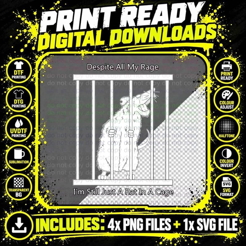 Despite All My Rage T-Shirt Png SVG Digital Bundle