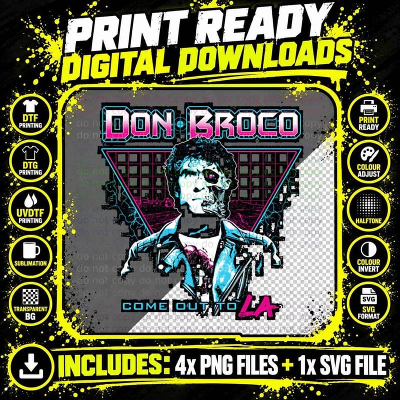 Don Broco - Come Out to LA T-Shirt Png SVG Digital Bundle