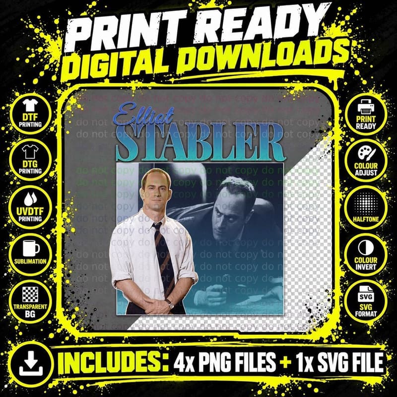 Elliot Stabler T-Shirt, Law Enforcement Style Png SVG Digital Bundle