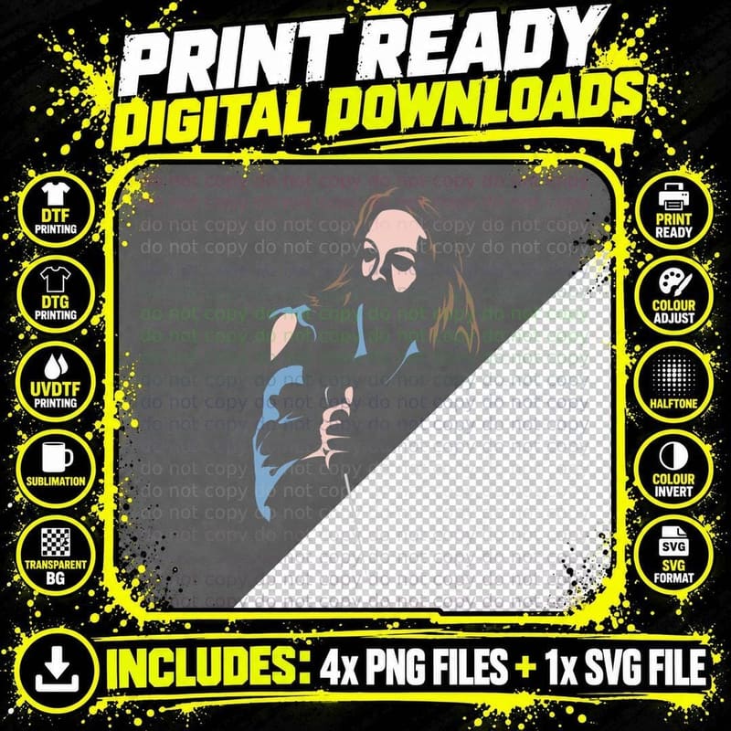 Final Girls - Laurie Strode Relaxed Fit T-Shirt Png SVG Digital Bundle