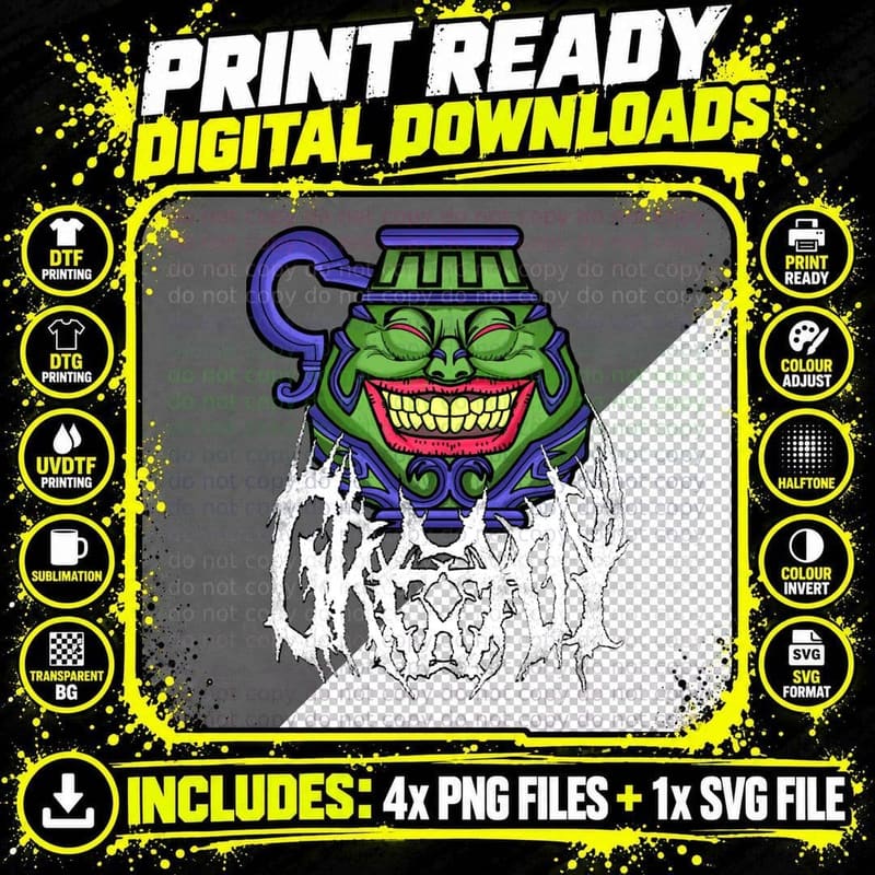 Greedy Deathcore Pot of Greed T-Shirt Png SVG Digital Bundle