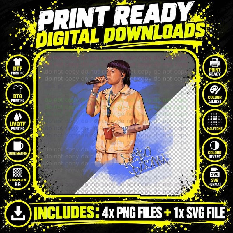 Hand Drawn Peso Pluma T-Shirt Png SVG Digital Bundle