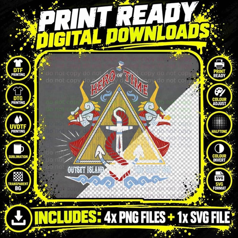 Hero of Time T-Shirt Png SVG Digital Bundle