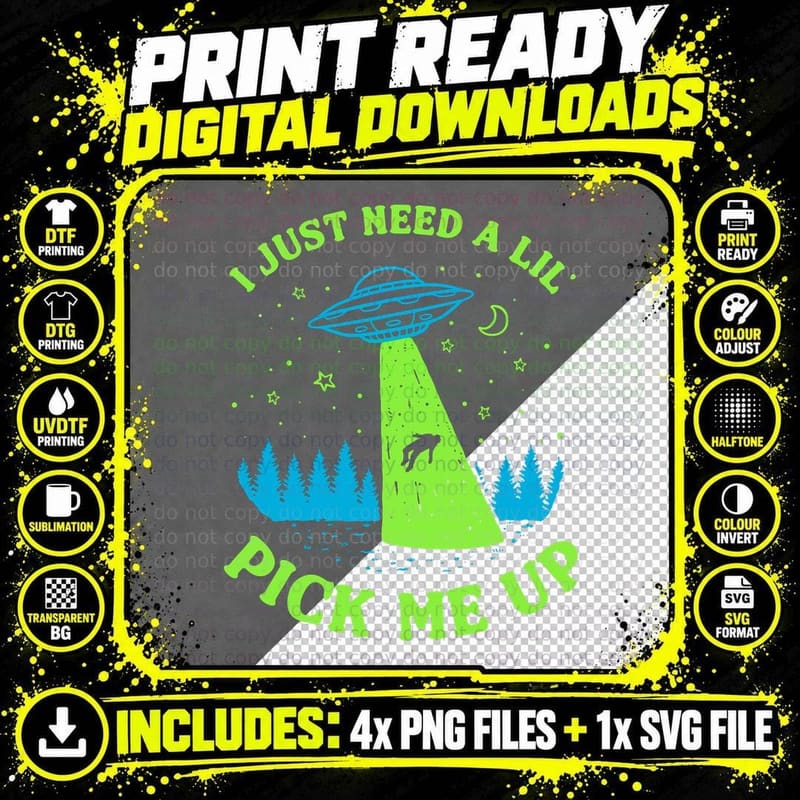 I Just Need a Lil' Pick Me up T-Shirt Png SVG Digital Bundle