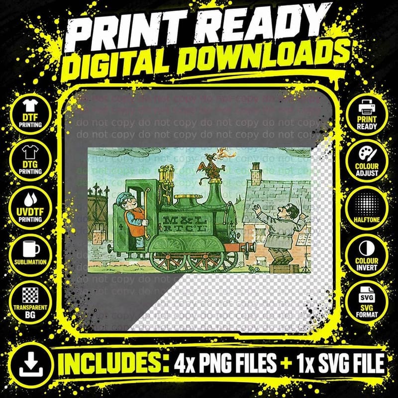 Ivor the Engine T-Shirt Png SVG Digital Bundle