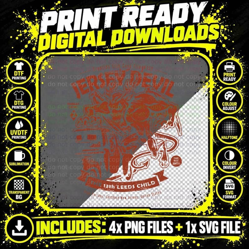 Jersey Devil - Cryptids Club Case File 132 T-Shirt Png SVG Digital Bundle