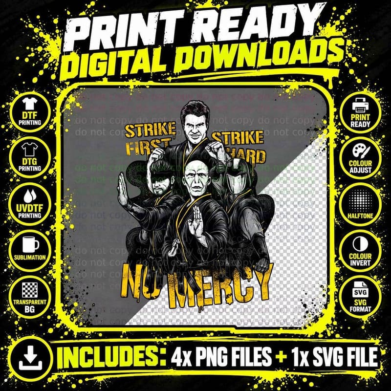 No Mercy, Bad Guys, Strike Hard, Dark Lord, Trending Png SVG Digital Bundle