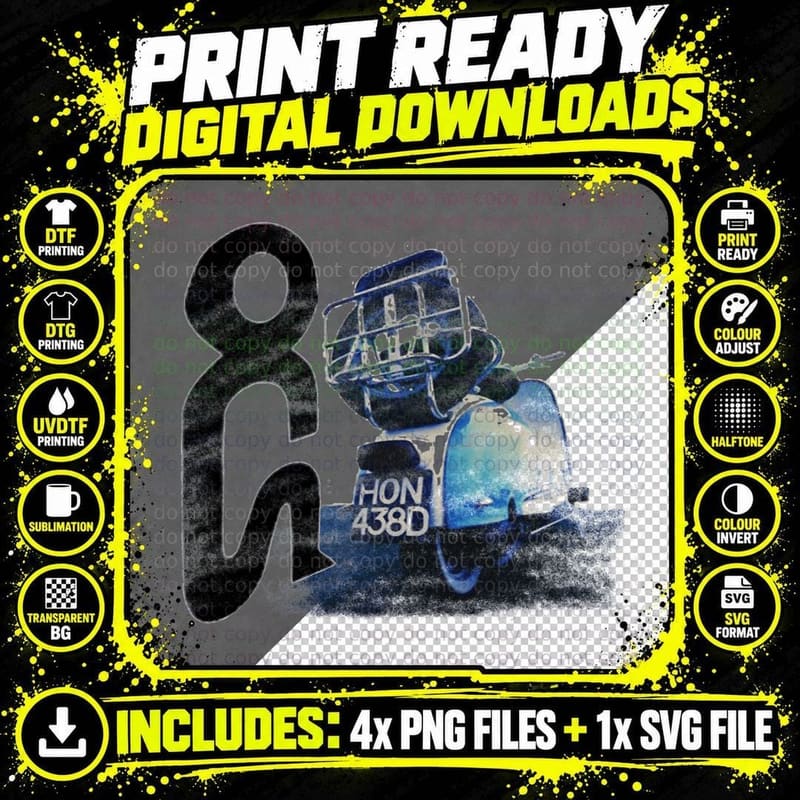 Ocean Colour Scene T-Shirt Png SVG Digital Bundle