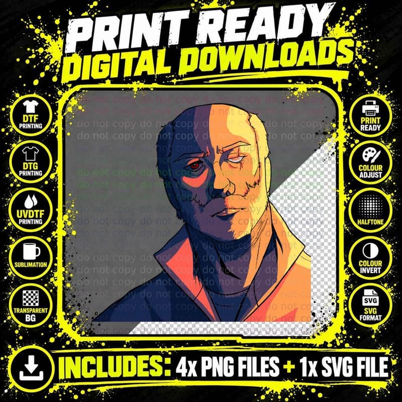 Old Man Myers Color Palette T-Shirt Png SVG Digital Bundle