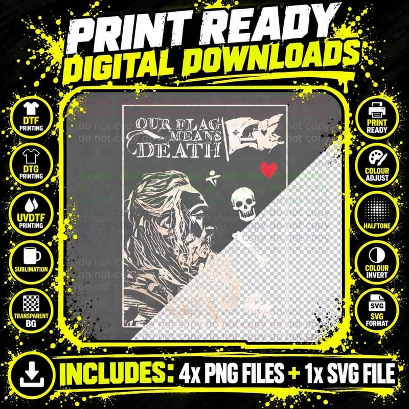 Our Flag Means Death, Ofmd, Stede Bonnet, Blackbeard Png SVG Digital Bundle