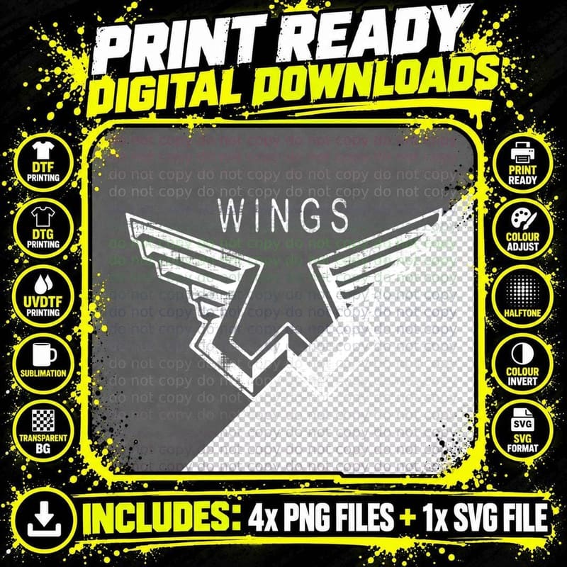 Paul Mccartney Wings T-Shirt Png SVG Digital Bundle