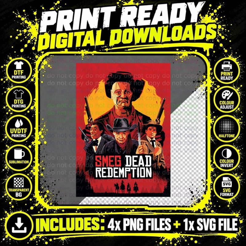 SMEG DEAD Redemption! - Red Dwarf T-Shirt Png SVG Digital Bundle