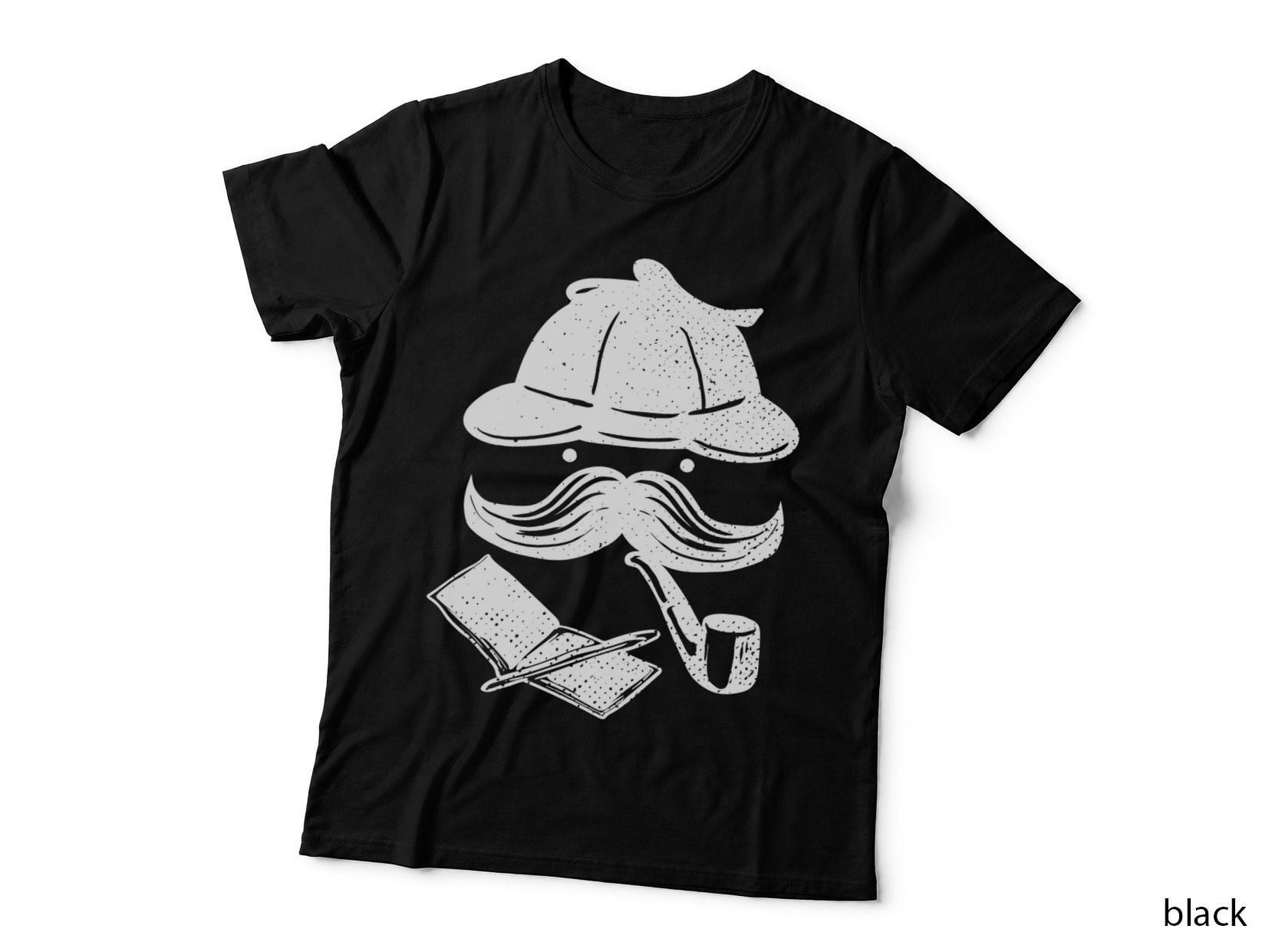 Sleuth Investigator Magnifying Glass Mustache Detective T-Shirt