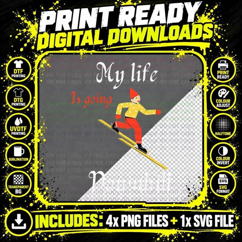 Snowboarding for a Snowboarder, Graphic T-Shirt Png SVG Digital Bundle
