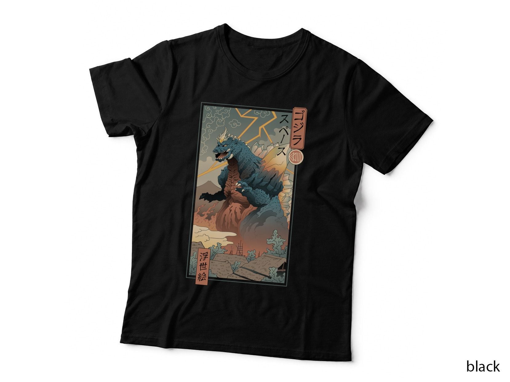 Space Kaiju Ukiyo-E T-Shirt