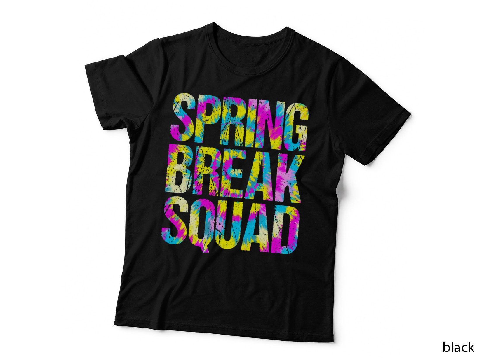 Spring Break Squad Matching Group Colorful Tie Dye T-Shirt