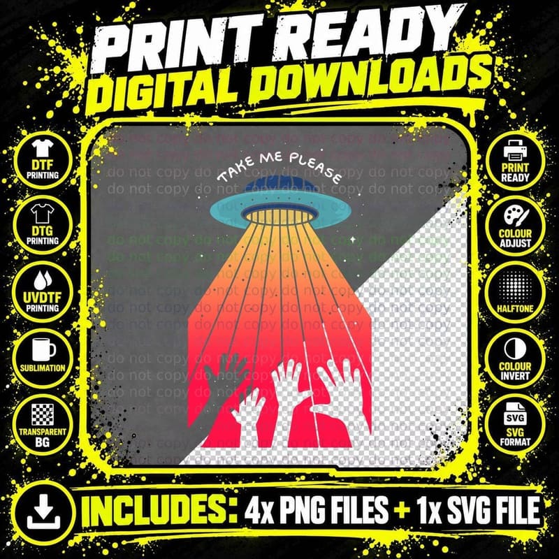 Take Me Please T-Shirt Png SVG Digital Bundle