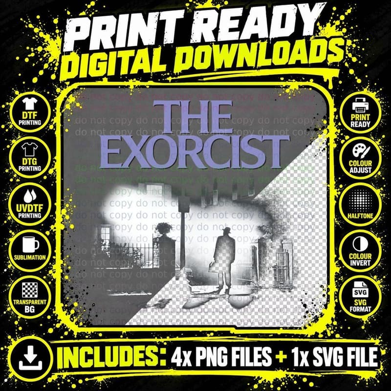 The Exorcist Purple T-Shirt Png SVG Digital Bundle