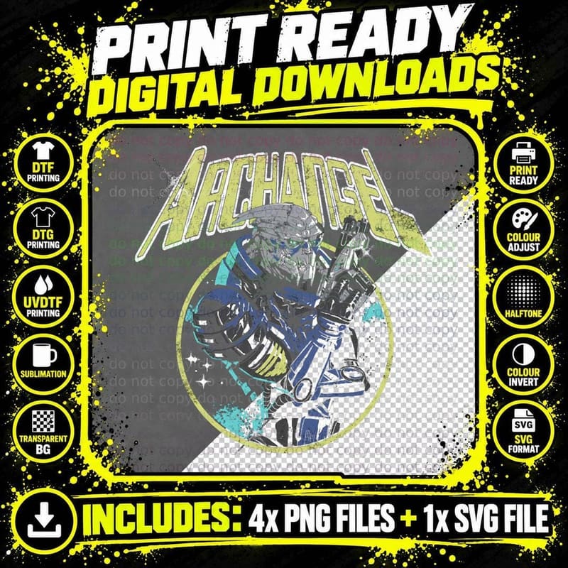 The Vakarian Mass Effect T-Shirt Png SVG Digital Bundle