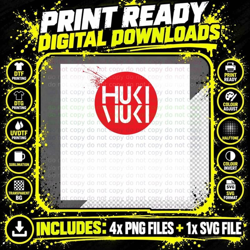 Ab Fab - Huki Muki Graphic T-Shirt Png SVG Digital Bundle