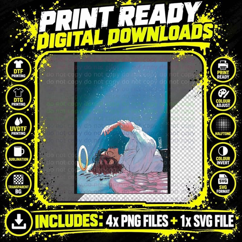 Angel in the Snow, Graphic T-Shirt Png SVG Digital Bundle